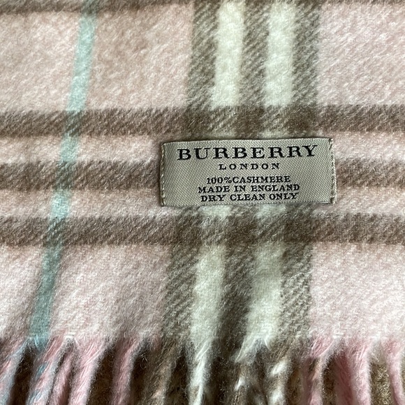 Pale Candy Pink Burberry Scarf - Picture 2 of 5